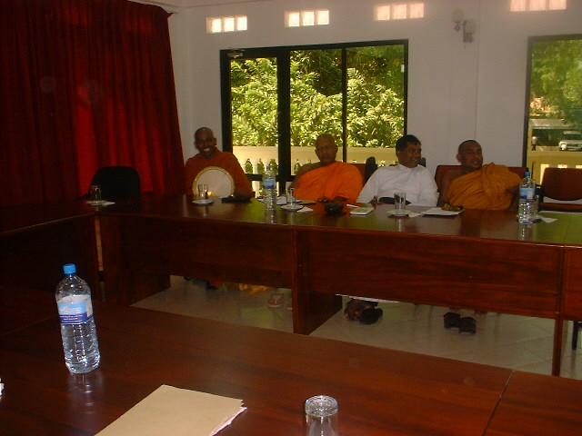 waiting for Tamil Chelvam at his office in kilinochchi 2006 May.JPG